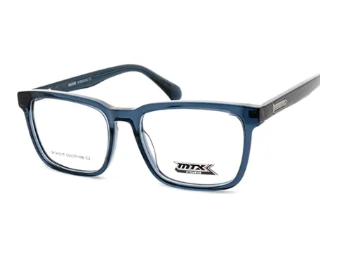 Montura MTX cuadrada de acetato azul translúcido
